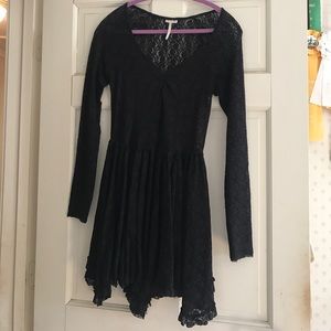 Free people black lace dress size small